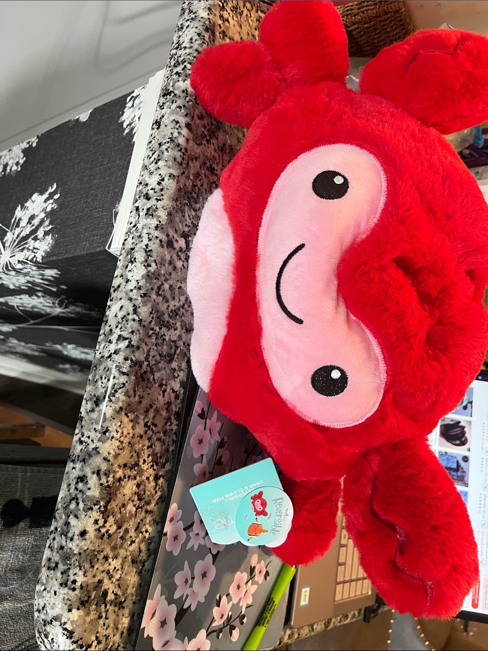 Hug me reversible Plush Crab / ClownfishPlushie